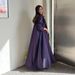 Women's Clothing Modest Muslim Fashion Cardigan Abaya New Elegant Long Skirt Purple Long Sleeve Temperament Robe_ecoleips.com