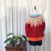 girl Christmas Classic Red Sweater Fair Isle Ferris Wheel Handmade Knitted Vintage Forest Style Women's Pullover_ecoleips.com