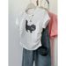 Women's Oversized Shoulder Short Sleeve T-Shirt Summer Design Niche Style Hot Girl Top_ecoleips.com