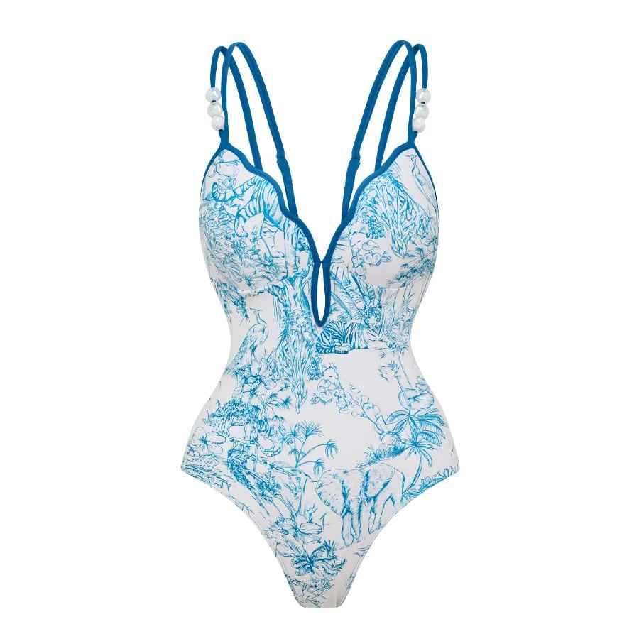 Women's Clothing One Piece Swimsuit Hot Spring Resort Beach Swimwear_ecoleips.com