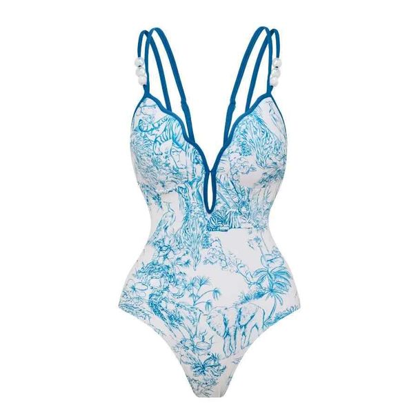Women's Clothing One Piece Swimsuit Hot Spring Resort Beach Swimwear_ecoleips.com