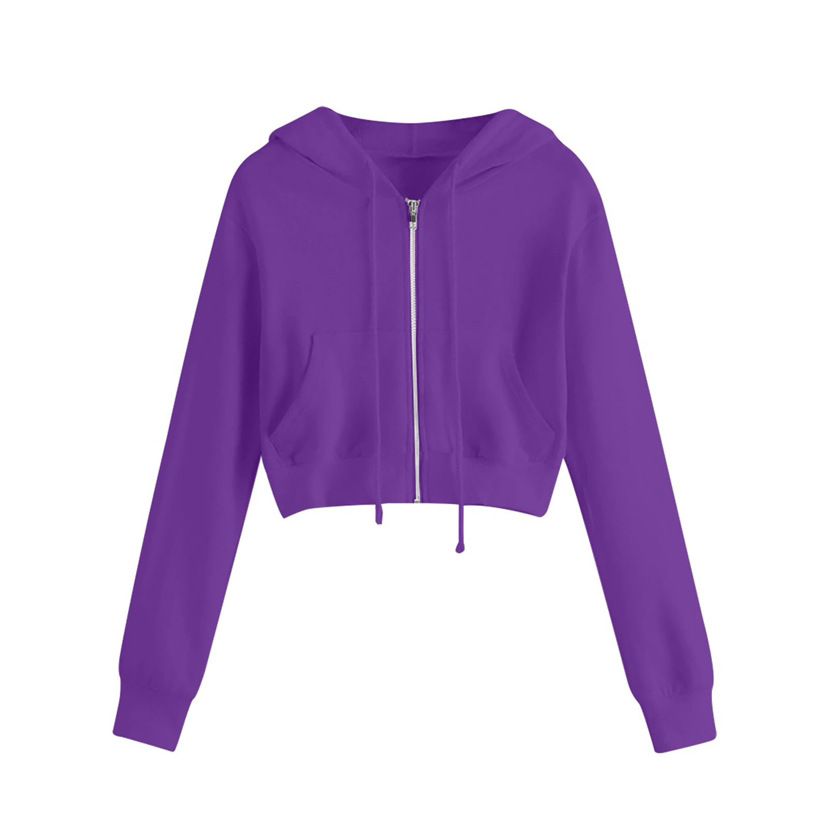 Women's Clothing Cardigan sweatshirt women autumn and winter version short hooded T shirt women's jacket women's tops women_ecoleips.com