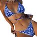 Women's Clothing Sexy Two Piece Swimsuit Provides Comfort And Style For Various Aquatic Activities Floral Print Halter Neck Strap Bikini_ecoleips.com