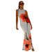 Women's High-End Floral Print Dress Round Neck Sleeveless Slim Fit Fishtail Long_ecoleips.com