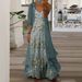 2025 Foreign Trade Women's Two-Piece Set Commuter Style Elegant Goddess Lazy Digital Print Camisole Chiffon Dress_ecoleips.com