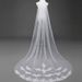 3M Cathedral Wedding Veil With Comb – Hand-Beaded Single Layer Soft Tulle Bridal Accessory (White/Ivory)_ecoleips.com