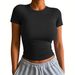 Slim-Fit Quick-Dry Workout T-Shirt – Stretchy Muscle Tee For Running & Gym | Sexy Crop Top For Women (Xs-Xl)_ecoleips.com