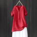 Aria Basics Aria Basics 2025 In-Stock European And American Loose Solid Color Cotton-Linen Women's With Sleeve Stripes, Popular Shirt For_ecoleips.com