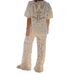 Women’s Clothing New Lapel Hollow Loose Top Straight Trousers Suit Casual Style_ecoleips.com