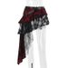Women's Bodycon Skirt CF24300 Autumn 2024 European American Style Sexy Slim Fit Irregular Plaid Midi Skirt for Ladies_ecoleips.com