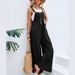 Women's Mid Waist Retro Style Solid Color Casual Pants Overalls Hot Selling European And American Trousers_ecoleips.com