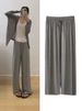 Plus Size Modal Wide Leg Pants Women Summer Thin High Waist Draped Loose Straight Casual Anti Mosquito Trousers_ecoleips.com