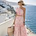 Vibrant Floral Print Beach Dress, Sleeveless Summer Maxi Dress For Vacation And Tropical Getaway_ecoleips.com