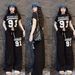 Women's Clothing Summer Fashion Slim Fit Two Piece Set Casual Letter Print Top With Wide Leg Pants Full Length Straight Leg Design_ecoleips.com