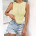 Women's Clothing Vest Street Fashion Texture Fabric Irregular Vest Top_ecoleips.com