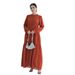 Women's Clothing Modest Abaya Dress Timeless Elegance Long Dress – Modest A-Line Maxi Dress With Scarf (Black, Forest Green, Coffee Brown, Khaki)_ecoleips.com