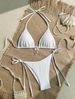 Women's Clothing Swimsuit Female Sexy Backless Straps Solid Color Bikini_ecoleips.com