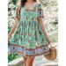 Women's Casual Vacation Dress Short Sleeved Printed Spring Summer Clothing_ecoleips.com