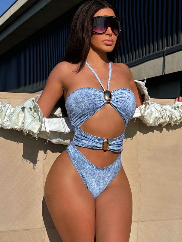 Women's Clothing Fashion Jumpsuit Female Summer New Halter Neck Sling Twisted Personality One Piece Swimsuit_ecoleips.com