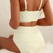 Women's Clothing 2 Piece Swimsuit For Women With Hollow Texture Fabric, Slim Fit, Sexy Ribbed Metal Decoration, Swimsuit Set For Women_ecoleips.com