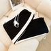 Summer Women's Fashion Set Letter Print Short Sleeve Top And Drawstring Pants Cross Border Style 8002_ecoleips.com