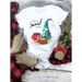 Merry Christmas Tree Santa Claus Simple Printed Letter Plus Size Women's Short Top T-shirt_ecoleips.com