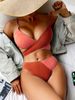 Women's Clothing Bikini Swimsuit Contrast Color Style Straps Sexy Pit Strip Bikini_ecoleips.com