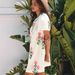 European American Fashion Floral Print Puff Sleeve For Women, 2025 Summer New Style, Fresh And Simple Color-blocking_ecoleips.com