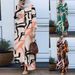 H715 Muslim Women's Fashion Floral Print Two-Piece Spring And Autumn Clothing Long Shirt Wide-Leg Pants Set_ecoleips.com