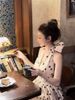 Chic Polka Dot Neck Hanging Women's Dress Korean Style Summer Short Skirt Sweet And Spicy Beautiful Unique Commute High Waist_ecoleips.com