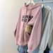 Real Shot Of Foreign Trade Heavy-duty Letter Embroidery Hooded Sweatshirt For Women, Spring And Autumn 2024 New Thin_ecoleips.com