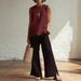Sleeveless Round Neck Blouse With Flared Hem – Minimalist Summer Top For Women In Solid Colors (White/Black/Light Blue/Burgundy/Yellow, S-XXL)_ecoleips.com