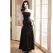 Light Dress Niche High-End Feel 2025 New Bride Exit Wedding Reception Veil Simple Strapless Evening Gown_ecoleips.com