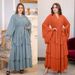 Women's Clothing Chiffon Hot Diamond Cake Dress With Headscarf_ecoleips.com