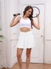 K New Tennis Skirt Yoga Shorts For Outdoor Sports, Running Training Pleated Skirt Dance Fitness Apparel._ecoleips.com