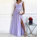 Women's Sleeveless Lace Backless Side Slit Bodycon Midi Dress – Elegant Party Gown_ecoleips.com