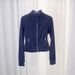 Women's Silver Zip-Up Cropped Jacket Slim Fit Breathable Lightweight Yoga Running Sun Protection Athletic Outerwear Polyester_ecoleips.com