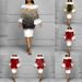 Women's Clothing Elegant Christmas-Themed Dress With Faux Fur Trim & Bell Sleeves – Festive Snowflake & Tree Patterns, High Waist, Bodycon Fit_ecoleips.com