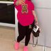 Women's Clothing Women's Fashion Set Long Pants Short Sleeve T-Shirt Clothing For Women For Formal & Casual For Women_ecoleips.com