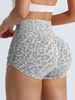 High Waist Tummy Control Yoga Pants Leopard Print Women's Hip Lifting Tight Fitness Shorts Three Quarter Length Outer Wear for Running_ecoleips.com