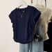 Women Summer Short Sleeved Top For Fashion Versatile Base Shirt Slim Fit Round Neck T-shirt Casual And Sexy Breathable And Cool_ecoleips.com