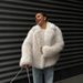 Winter Warm Fur Jacket White Suit Collar Fur Coat Fashion Temperament European And American Fox Fur Coat Women_ecoleips.com