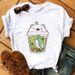 European And American Cross-border Foreign Trade Women's Clothing Animal Milk Tea Round Neck Printed Short-sleeve_ecoleips.com