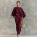 Women's High-Waisted Midi Skirt Suit American Style Autumn New Long Sleeved Round Neck Loose Top For Commuting_ecoleips.com