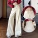 Women's Two-Button Flared Jeans, Spring/Autumn 2025 New Model, High-Waisted, Hip-Covering, Slimming, Non-Tight-Fitting,_ecoleips.com