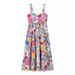 ZA European And American Cross-border 2025 New Spring Women's Beach Vacation Strap Colorful Floral Waist-cinching Long_ecoleips.com