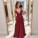 Sexy Spaghetti Strap Backless Deep V Glitter Sequined Evening Party Dinner Prom Gown Dress For Formal Banquet Events_ecoleips.com