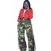 Women's Camouflage Wide Leg Pants European American Style Fashion Hot Girl Frayed Side Design Jeans_ecoleips.com