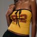 Street Style Women's Strapless Crop Top Personalized Digital Print Tie Up Design Top_ecoleips.com