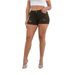 Women's Clothing Fashion Sexy Mid Waist Slim High Elastic Ripped Denim Shorts_ecoleips.com